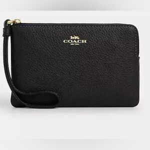Coach Black Leather Wristlet